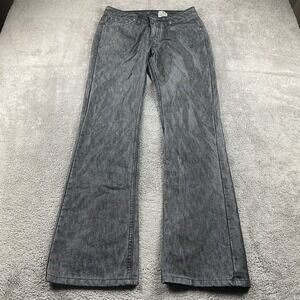 Levi 505 Jeans Straight Leg‎ Womens 7M Black Metallic Shiny Mid Rise